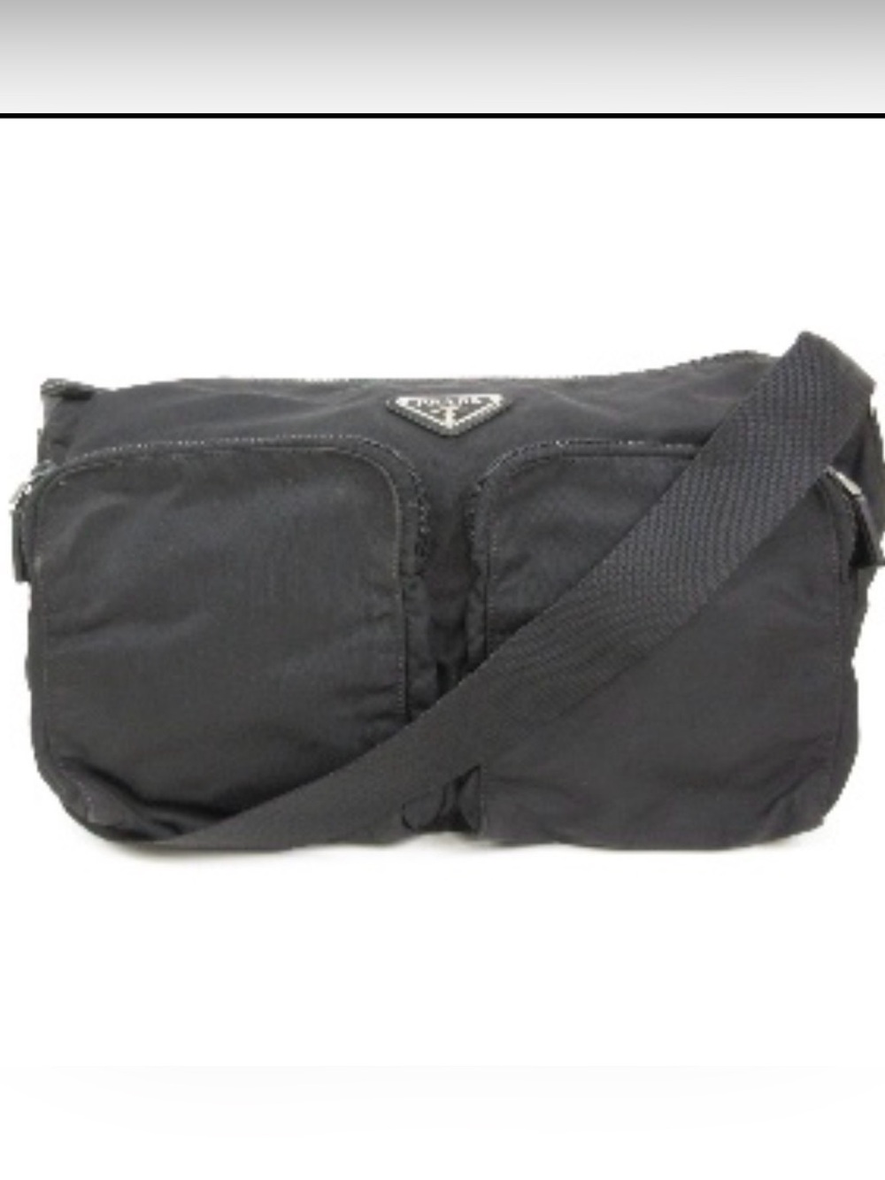 Prada Tessuto Double Pocket Messenger Bag